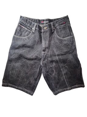 FUBU The Collection Men’s Size 38 Black Denim Carpenter Jorts Y2K Baggy